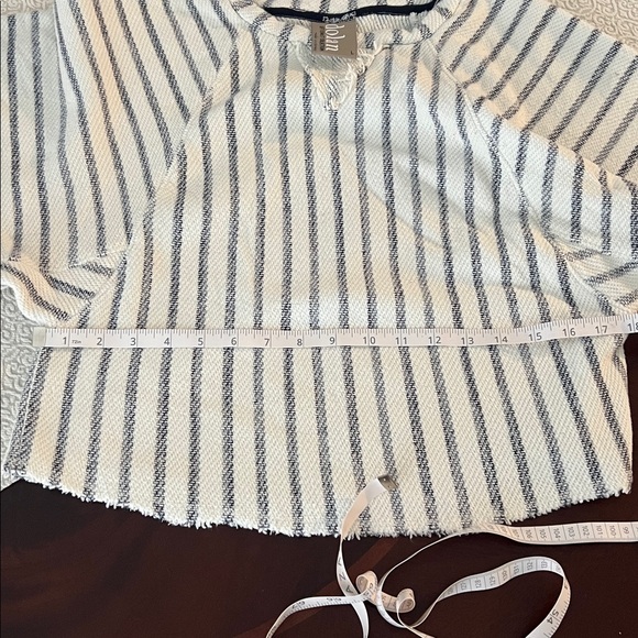 Anthropologie DOLAN Left Coast Striped Crop Top Coastal Chic Nautical Clean - Picture 11 of 12